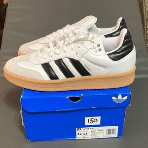 Adidas Men's White and Black Samba Sneakers